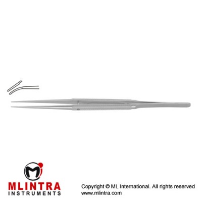 Diam-n-Dust™ Micro Dressing Forcep Curved Stainless Steel, 15 cm - 6" Tip Size 6.0 x 0.4 mm
